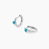 Marc Orian Créoles Argent|Créoles > Créoles Ocean Argent Blanc Turquoise
