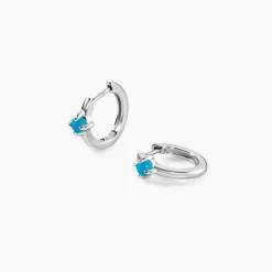 Marc Orian Créoles Argent|Créoles > Créoles Ocean Argent Blanc Turquoise