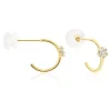 Marc Orian Bijoux Zirconium|Boucles D'Oreilles Fleur > Créoles Orinda Or Jaune Oxyde De Zirconium