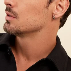 PHEBUS HIM Créoles|Bijoux Homme > Créoles Acier Blanc