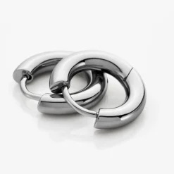 PHEBUS HIM Créoles|Bijoux Homme > Créoles Acier Blanc
