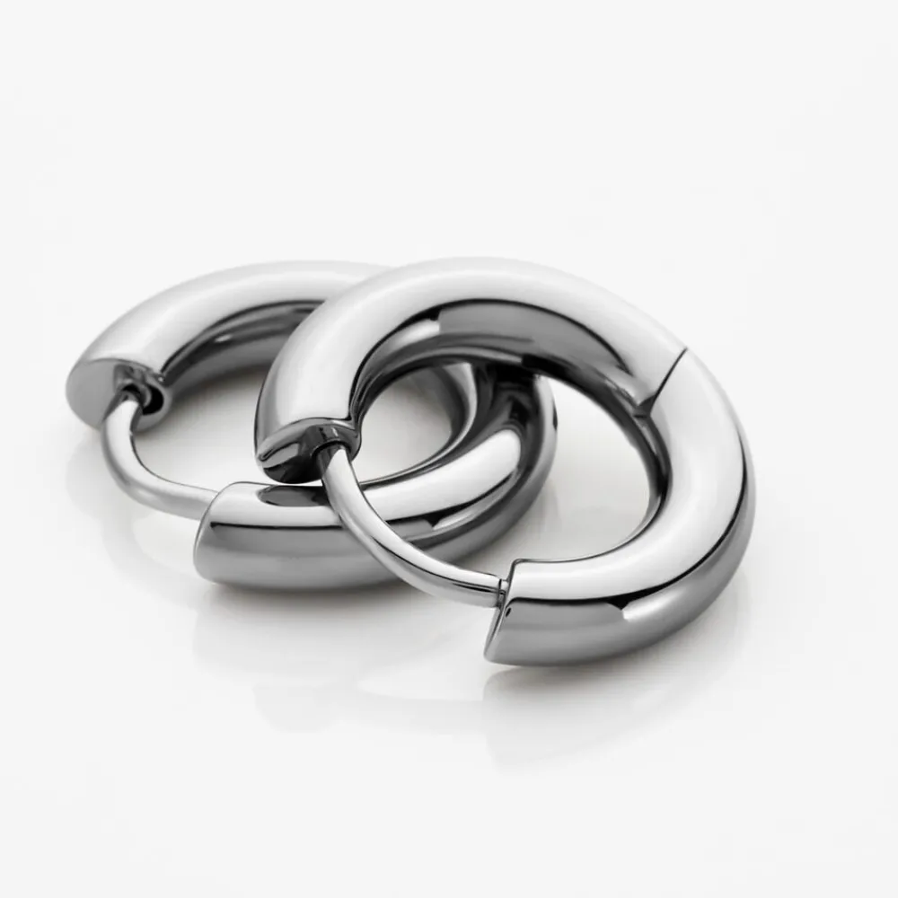PHEBUS HIM Créoles|Bijoux Homme > Créoles Acier Blanc
