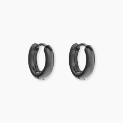 PHEBUS HIM Créoles|Bijoux Homme > Créoles Acier Noir