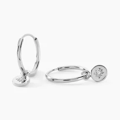 Marc Orian Créoles Argent|Bijoux Zirconium > Créoles Rhoda Argent Blanc Oxyde De Zirconium