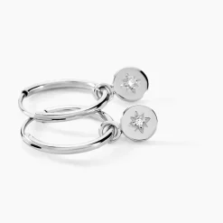 Marc Orian Créoles Argent|Bijoux Zirconium > Créoles Rhoda Argent Blanc Oxyde De Zirconium