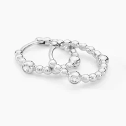 Marc Orian Créoles Argent|Bijoux Zirconium > Créoles Salana Argent Blanc Oxyde De Zirconium