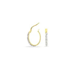 Créoles Sandrine Or Jaune Strass