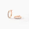 Marc Orian Boucles D'Oreilles Strass|Créoles > Créoles Sandrine Or Rose Strass