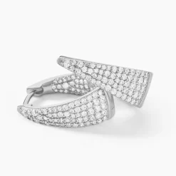 Marc Orian Créoles Argent|Bijoux Zirconium > Créoles Soazig Argent Blanc Oxyde De Zirconium