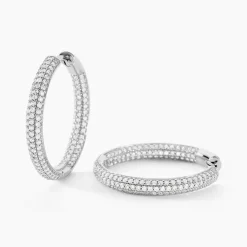Marc Orian Créoles Argent|Bijoux Zirconium > Créoles Suzel Argent Blanc Oxyde De Zirconium