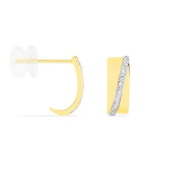 Marc Orian Bijoux Or|Créoles > Créoles Timira Or Jaune Diamant