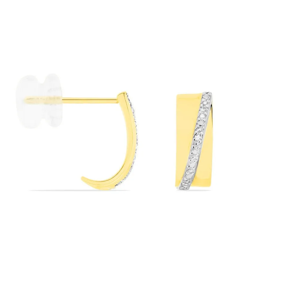 Marc Orian Bijoux Or|Créoles > Créoles Timira Or Jaune Diamant