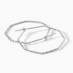 Marc Orian Créoles Argent|Créoles > Créoles Ursula Argent Blanc