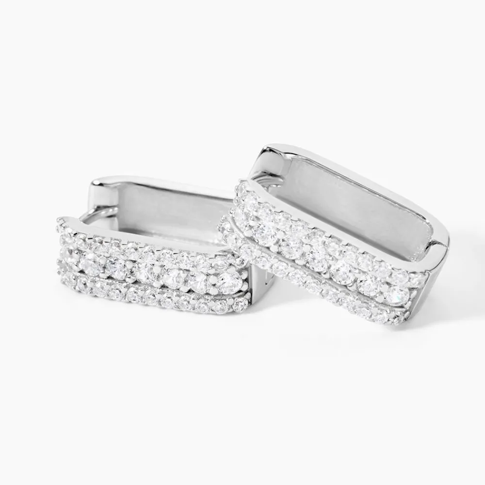 Marc Orian Créoles Argent|Bijoux Zirconium > Créoles Vaya Argent Blanc Oxyde De Zirconium