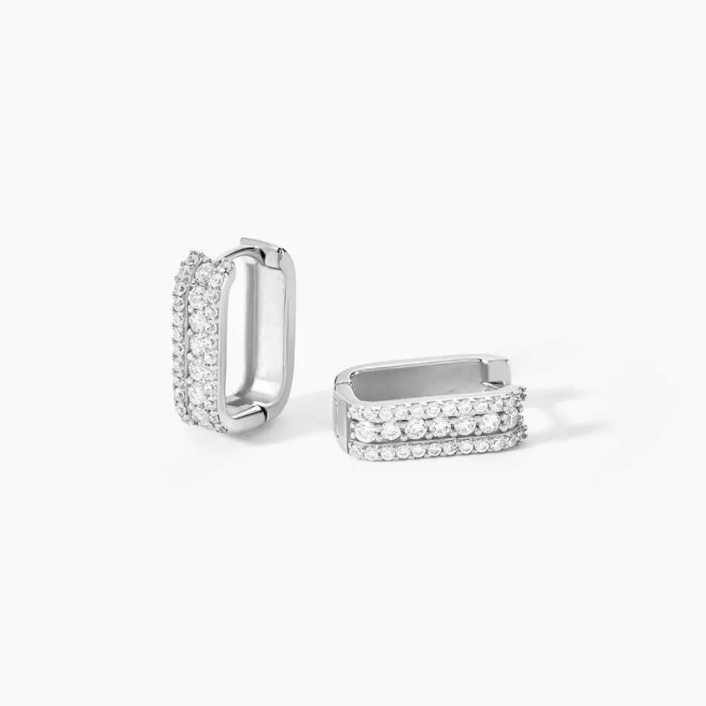 Marc Orian Créoles Argent|Bijoux Zirconium > Créoles Vaya Argent Blanc Oxyde De Zirconium