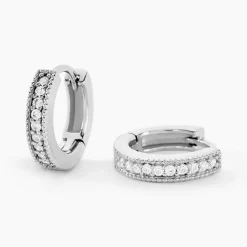 Marc Orian Créoles Argent|Bijoux Zirconium > Créoles Yarina Argent Blanc Oxyde De Zirconium