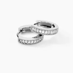 Marc Orian Créoles Argent|Bijoux Zirconium > Créoles Yarina Argent Blanc Oxyde De Zirconium