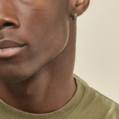 Marc Orian Créoles|Bijoux Homme > Créole Unitaire Acier Blanc Charloto