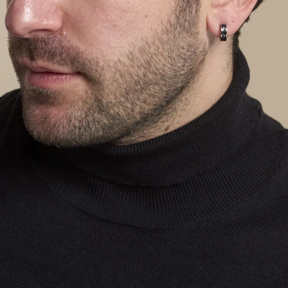 Marc Orian Créoles|Bijoux Homme > Créole Unitaire Altan Acier Blanc
