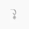 Créole Unitaire Ancelin Rondes Argent Blanc Oxyde De Zirconium