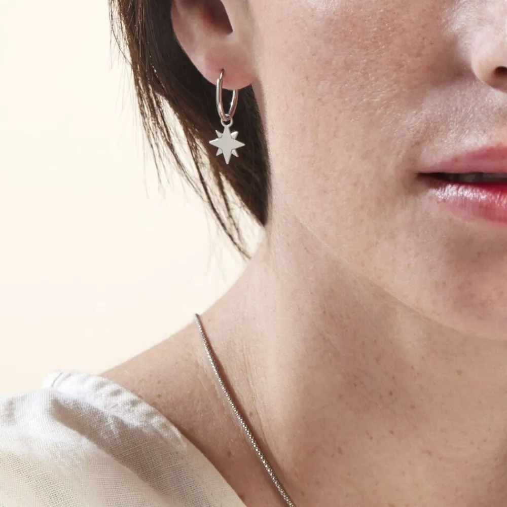 Marc Orian Créoles Argent|Créoles > Créole Unitaire Cathryn Argent Blanc