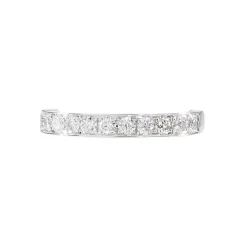 Demi-alliance Or Blanc Valentine Diamants Synthetique