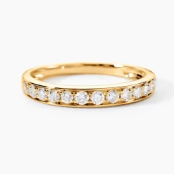 Marc Orian Bijoux Or|Bagues > Demi-alliance Or Jaune Valentine Diamant Synthetique
