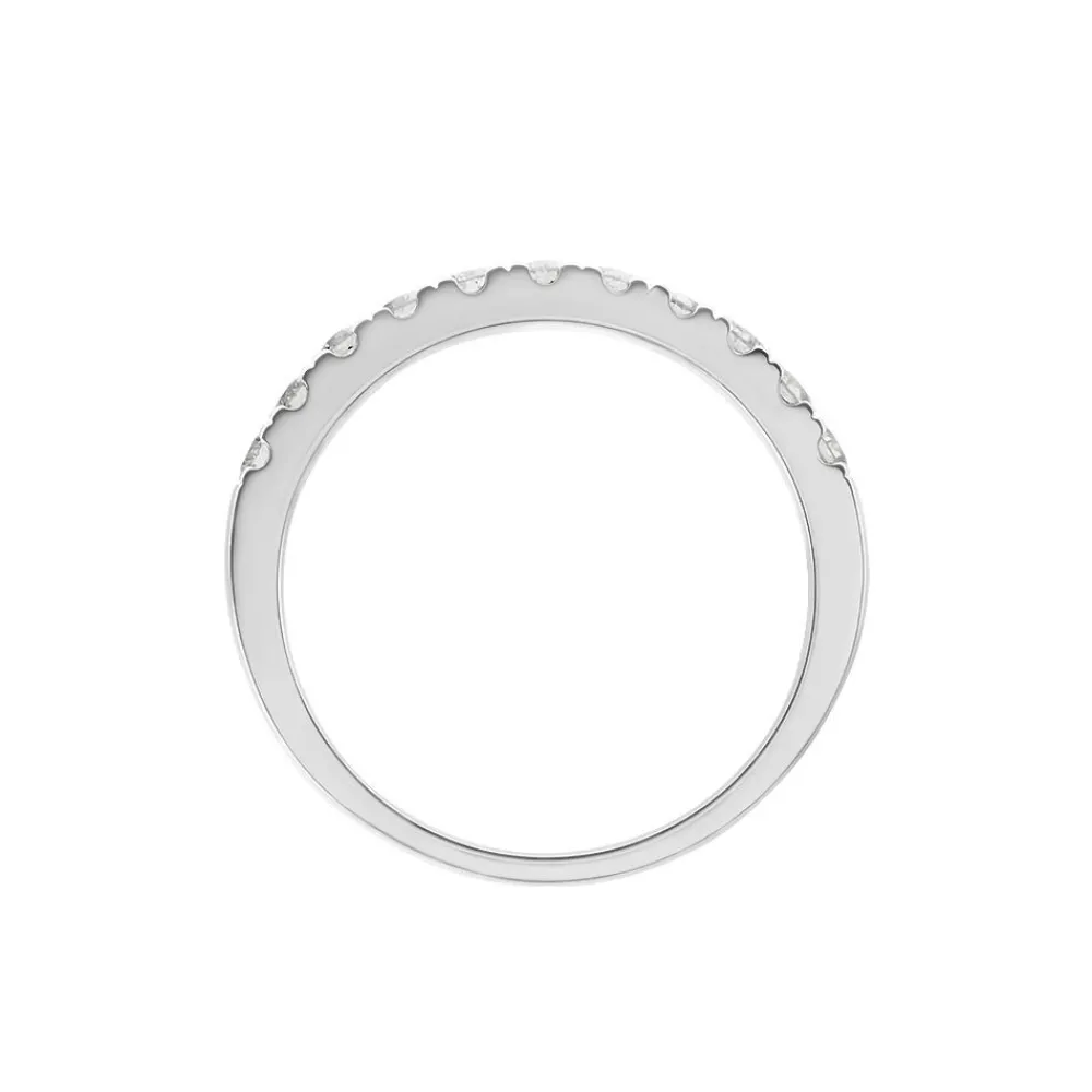 Marc Orian Bagues|Alliances > Demi Alliance Pristina Or Blanc Diamant Synthétique