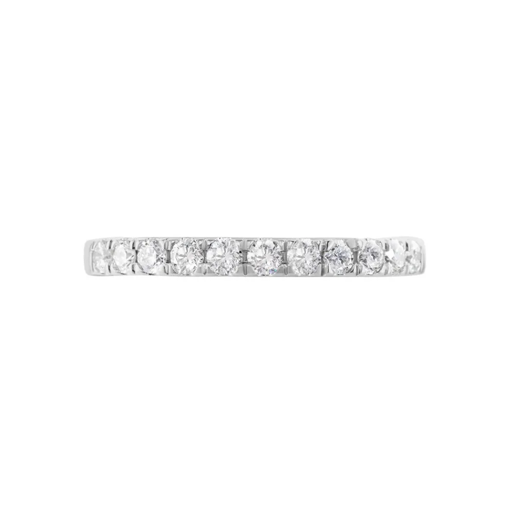 Marc Orian Bagues|Alliances > Demi Alliance Pristina Or Blanc Diamant Synthétique