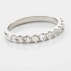 Marc Orian Bagues|Alliances > Demi Alliance Pristina Or Blanc Diamant Synthétique