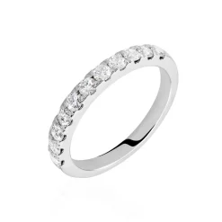 Marc Orian Bagues|Alliances > Demi Alliance Pristina Or Blanc Diamant Synthétique
