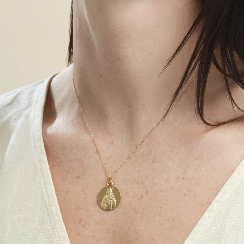 Marc Orian Pendentifs|Pendentifs Personnalisés > Médaille Or Jaune Sainte Thérèse