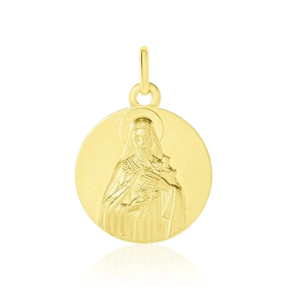Marc Orian Pendentifs|Pendentifs Personnalisés > Médaille Or Jaune Sainte Thérèse
