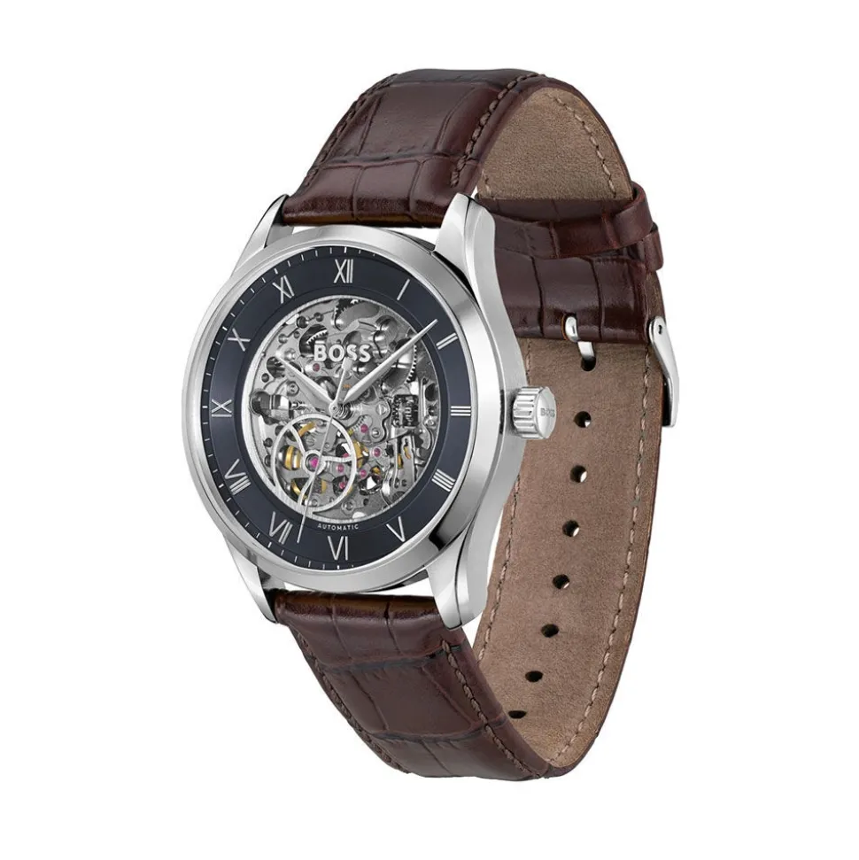 Montre Boss Principle Skeleton Bleu