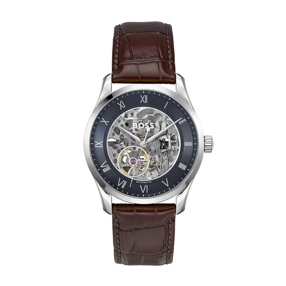 Montre Boss Principle Skeleton Bleu