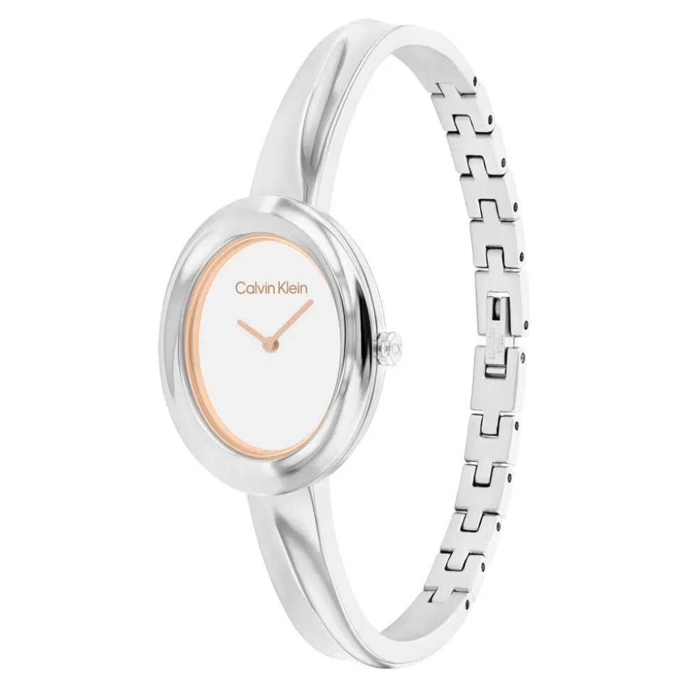 Montre Calvin Klein Twisted Bezel Blanc