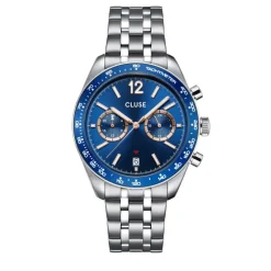 Montre Cluse Aravis Dual Timer Bleu