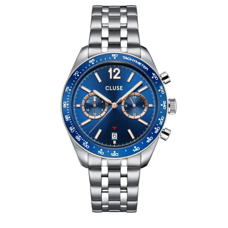 Montre Cluse Aravis Dual Timer Bleu