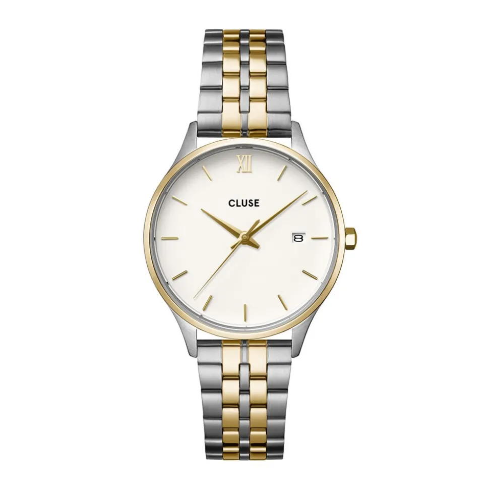 Montre Cluse Minuit Date Blanc