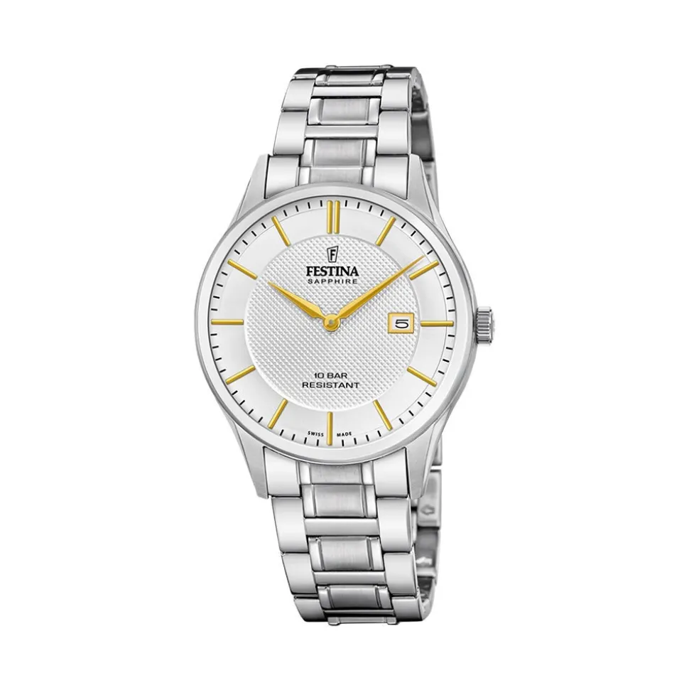Montre Festina Swiss Made 40 Argenté