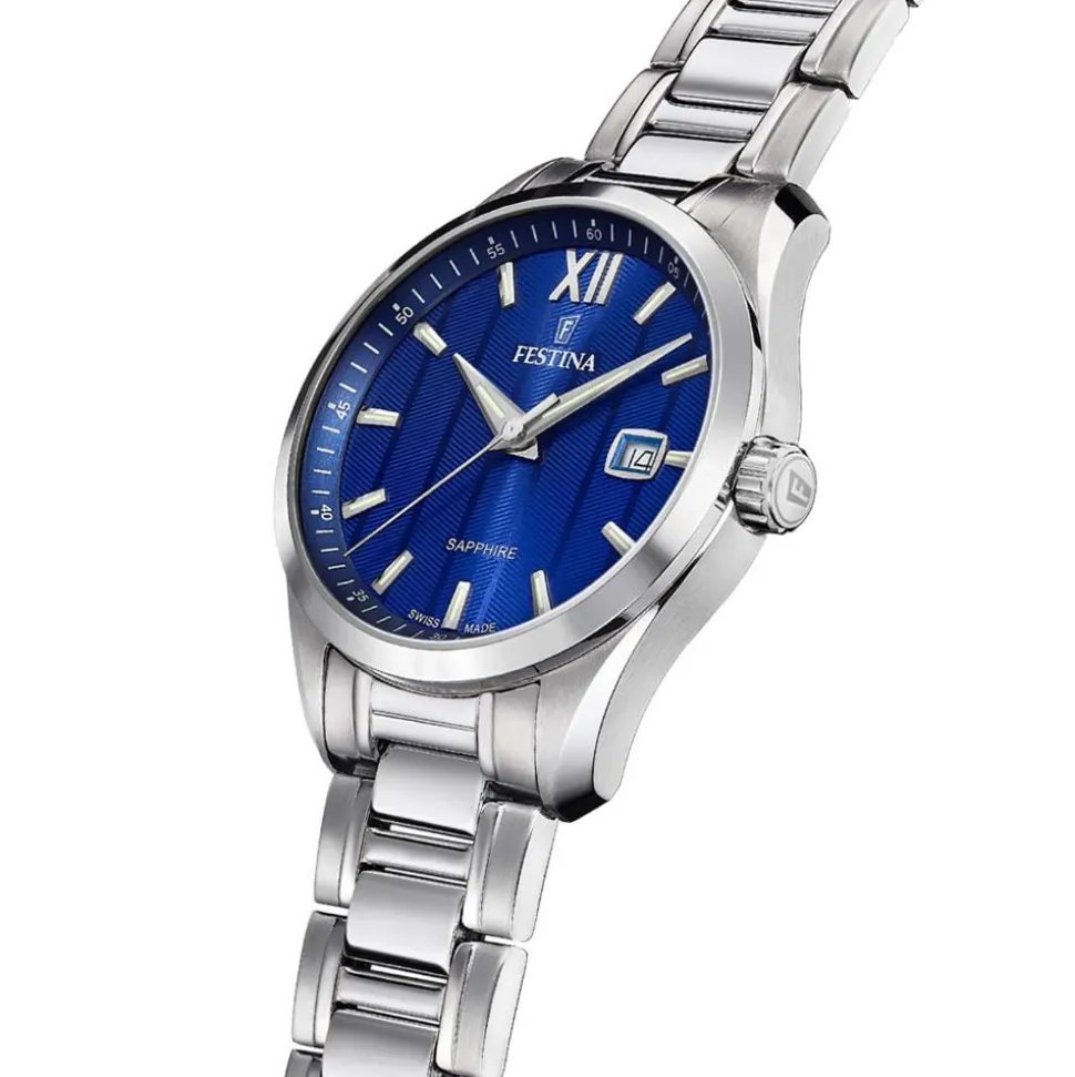 Montre Festina Swiss Made 37,5 Bleu London