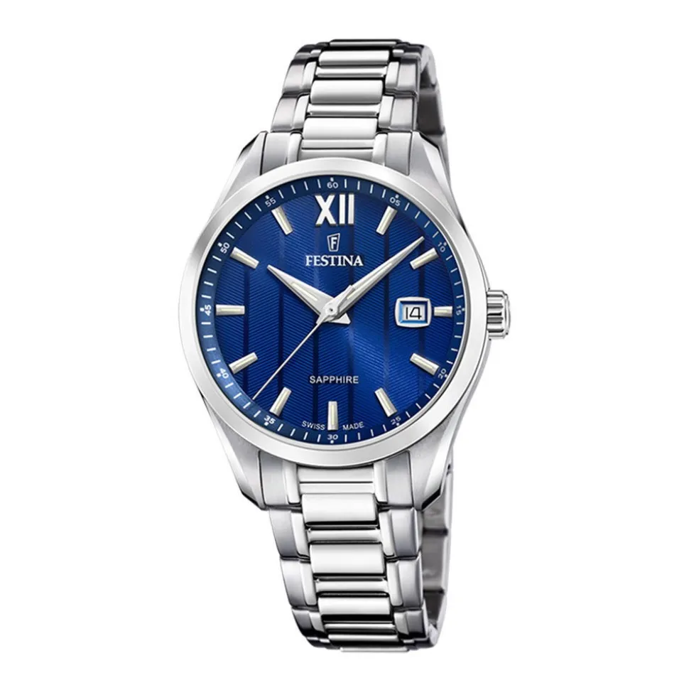 Montre Festina Swiss Made 37,5 Bleu London