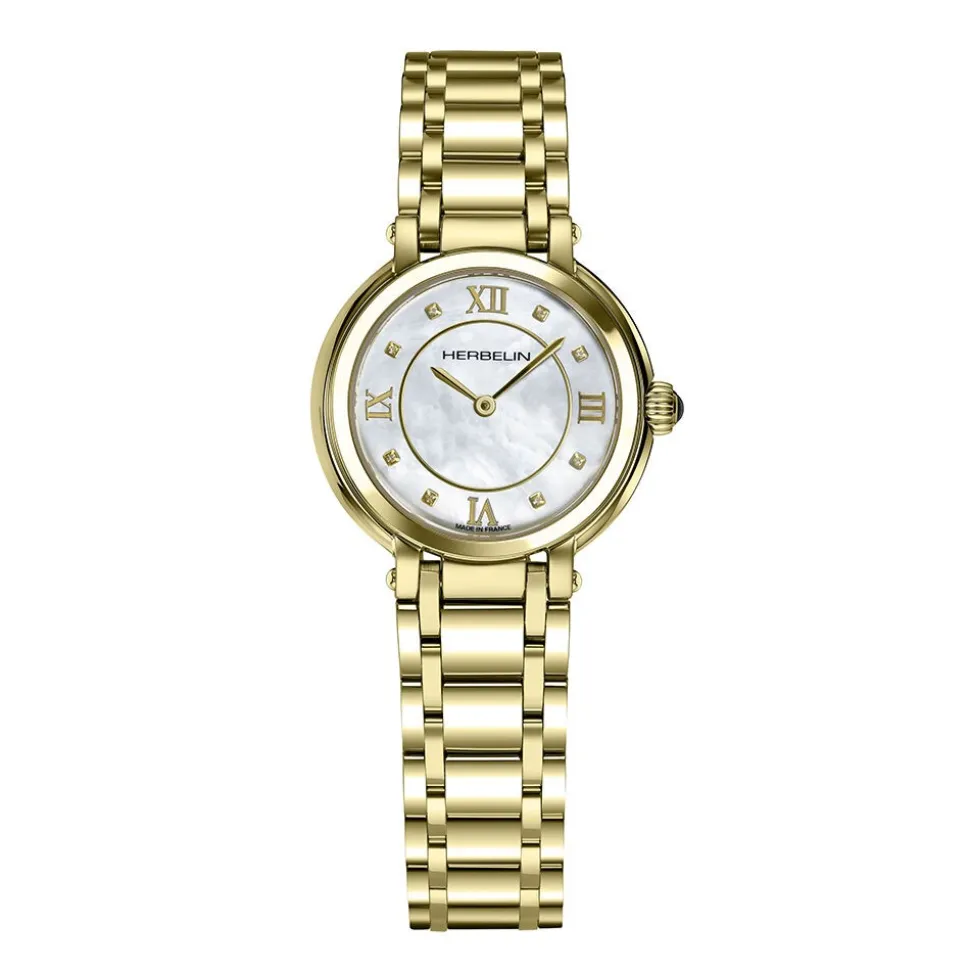 Montre Herbelin Galet Nacre Blanche