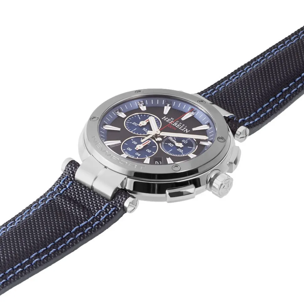 Montre Herbelin Newport Chrono Noir Et Bleu
