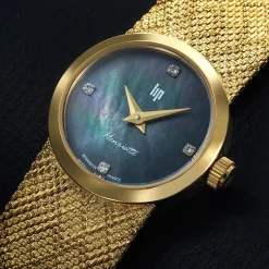 Montre Lip Henriette Diamant Nacre Noire