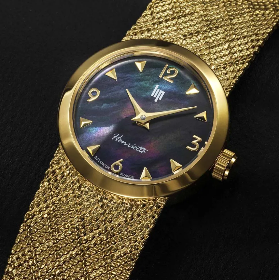 Montre Lip Henriette 22 Nacre Noire