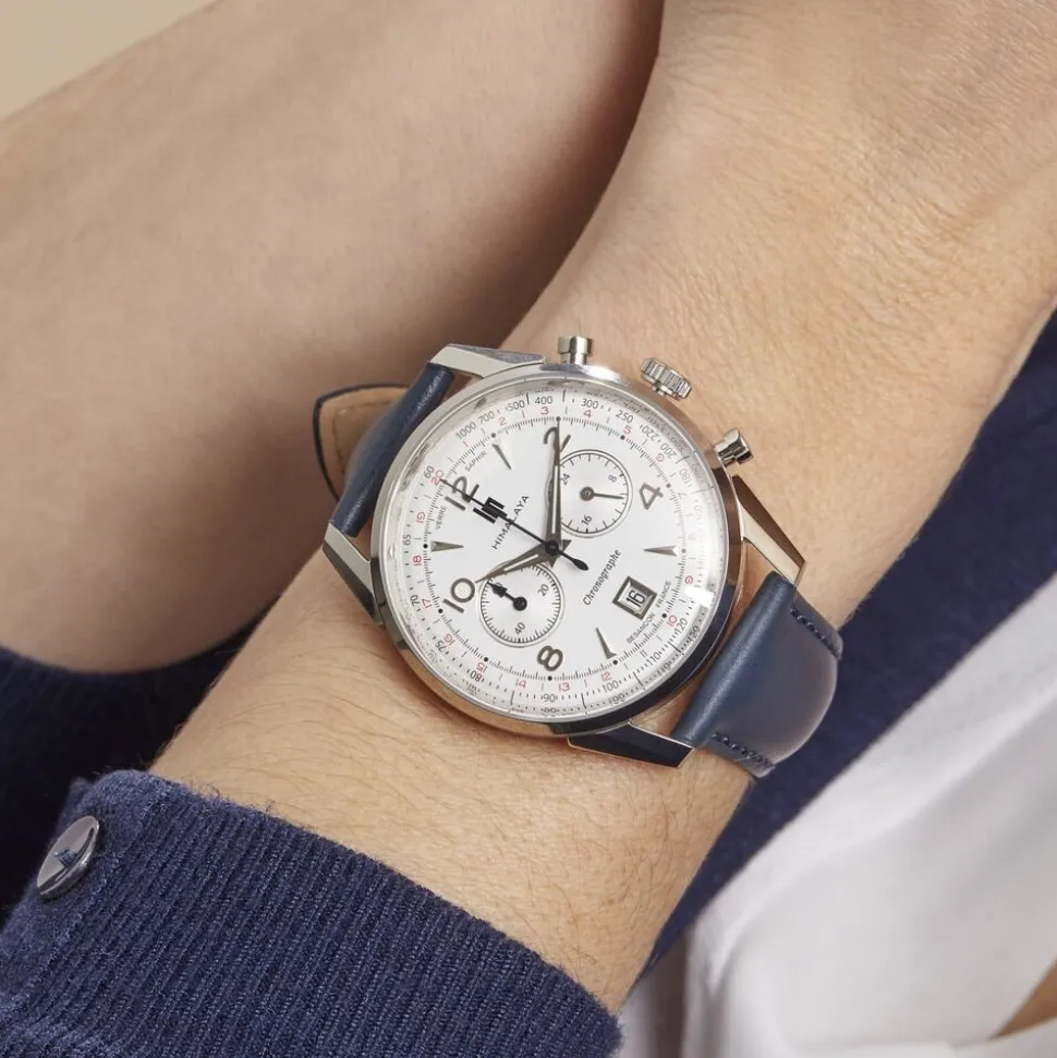 Montre Lip Himalaya Chrono Blanc Argenté