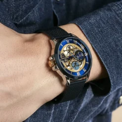 Montre Montignac Round Bleu