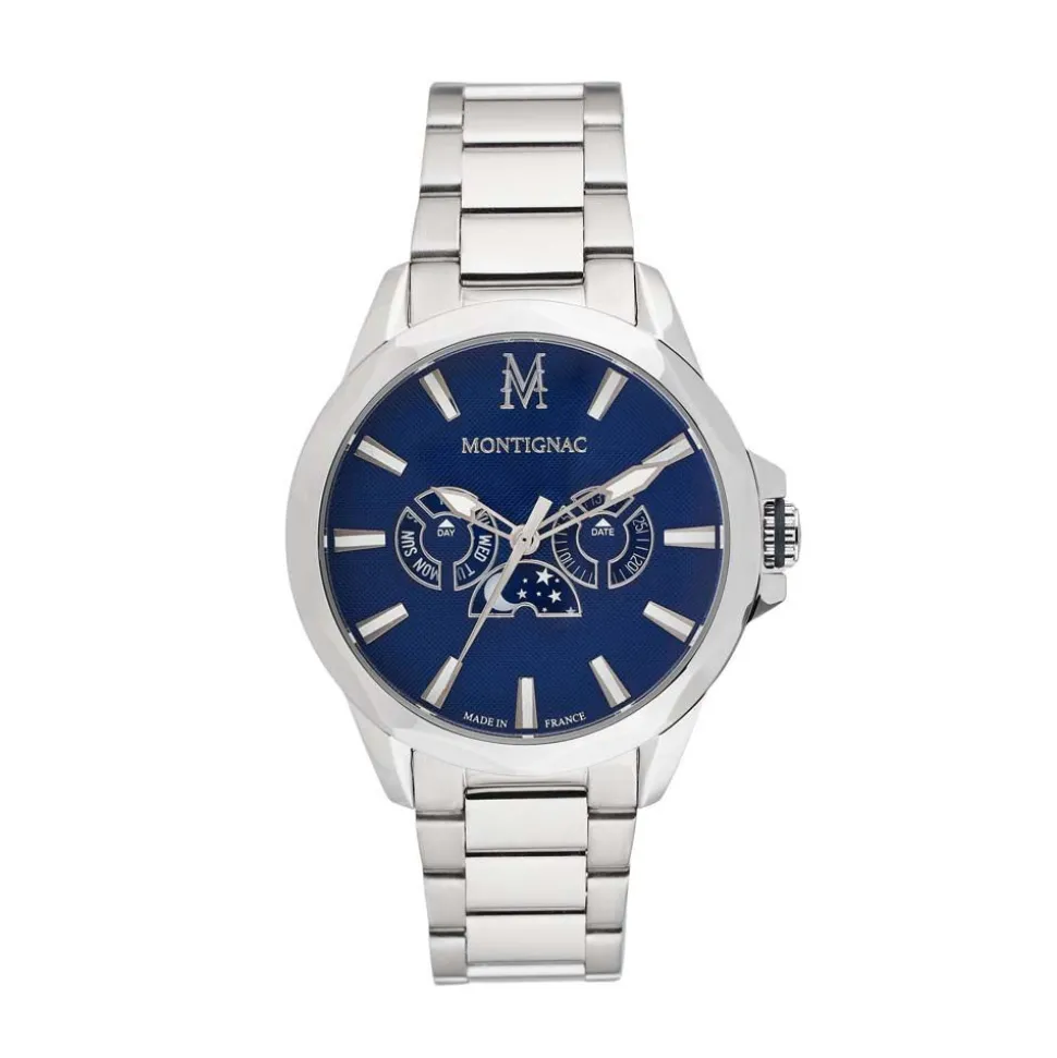 Montre Montignac Round Multifonction Bleu