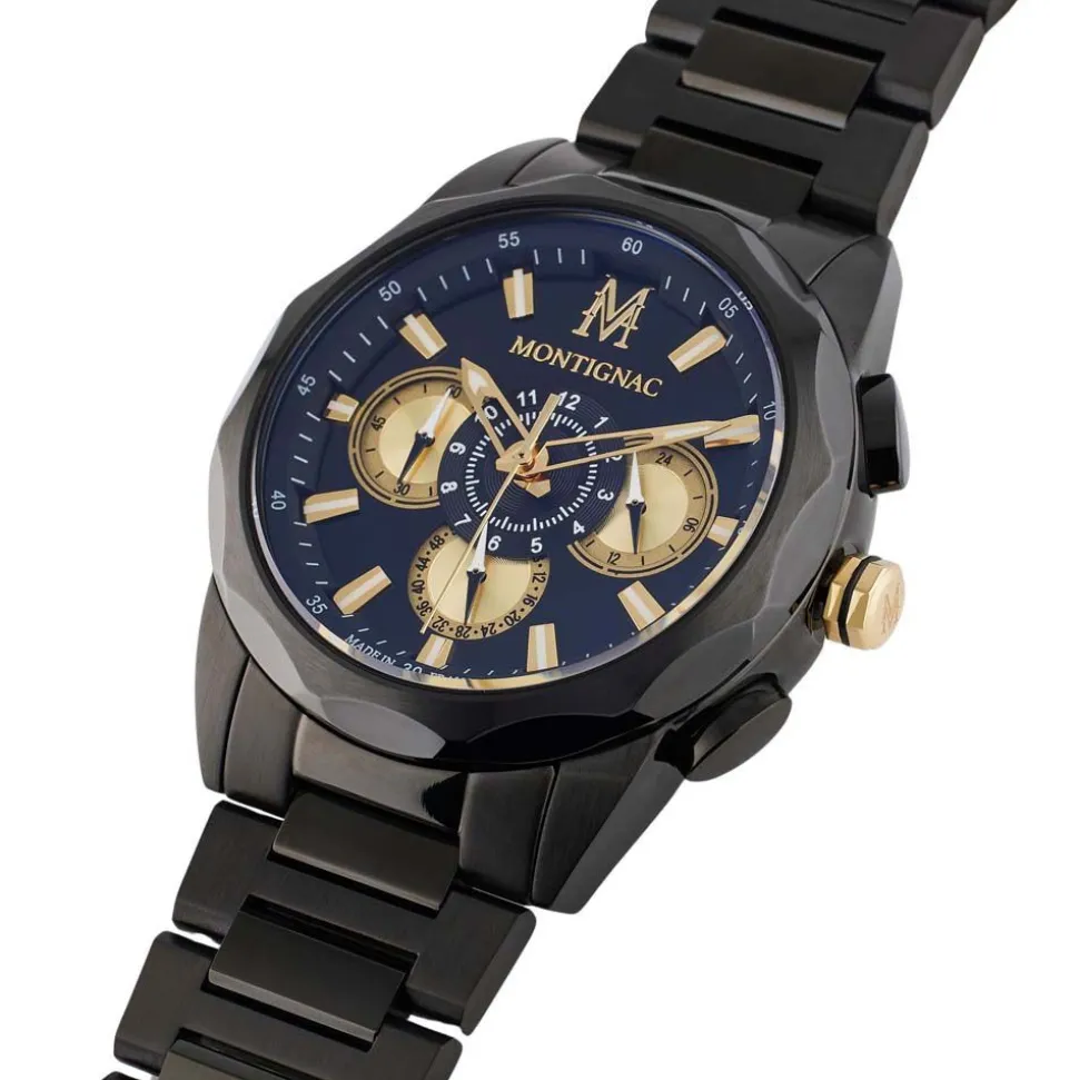 Montre Montignac Round Multifonction Noir
